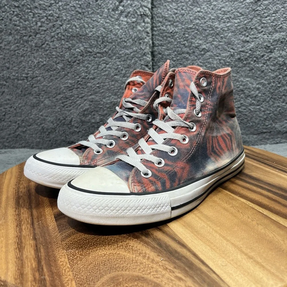 Converse Chuck Taylor All Star Hi‎ Tie Dye Blue Red Coral Size 8 Men's
